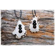 reindeer horn jewelry, reindeer antler jewelry, crown stones pendant