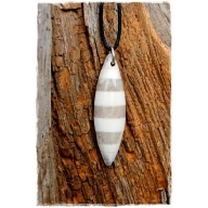 reindeer horn jewelry, reindeer antler jewelry, horizontal stripe pendant