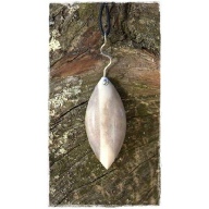 reindeer horn jewelry, reindeer antler jewelry, oval stripe pendant