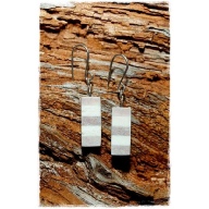 reindeer horn jewelry, reindeer antler jewelry, stripe baluster earrings